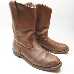 Vintage! Herren Braun Red Wing Pecos 1178 Nagelsitz Zum Überziehen Stiefel Größe 9 D USA Leder - Bild 1 von 17