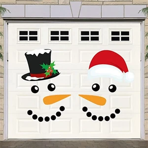 Merry Christmas Decorations Garage Door Decor Snowman Magnets Stickers - Picture 1 of 8