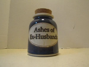 Vintage Dr Brophy Ceramic Word Jar Ashes of Ex Husbands VGC - Picture 1 of 4
