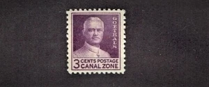 1934 CANAL ZONE 3c Red Violet GOETHALS Sc#117 M/H/OG - Picture 1 of 1