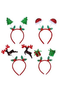 Weihnachten Pailletten Stirnband mit Boppers - 12 Stirnbänder - Bild 1 von 1