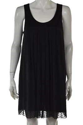 Женское платье Catherine Malandrino размер 4 черное текстурированное без рукавов шелковое повседневное - Изображение 1 из 4