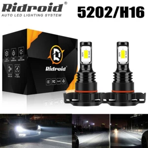 2x 5202/H16 6000K LED Fog Light Bulbs For Chevy Silverado 1500 2500HD 2007-2015 - Picture 1 of 15
