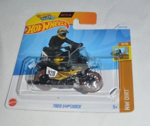HOT WHEELS 2024 HW DIRT 9/10 - TRED SHREDDER BLACK AND GOLD ON A SHORT CARD - Picture 1 of 5