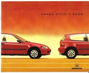 Honda Civic 3-dr 1994-95 UK Market Sales Brochure VEi LSi ESi VTi - Picture 1 of 2