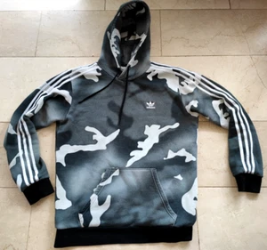 Adidas Hoodie Camo Größe M schwarz weiß Sweatshirt mit Kapuze Camouflage - Bild 1 von 3