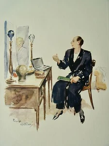 1935 Vintage Colour Print ACTOR - SIR CEDRIC HARDWICKE - Imagen 1 de 2