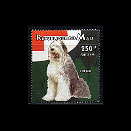 Malí, Sc #835d, MNH, 1993, perro, Bobtail, Cruz Roja Foto 1 de 1