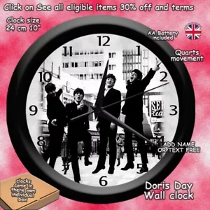 The Beatles Horgscity 1963 wall clock add text free Xmas birthday gift music - Picture 1 of 1