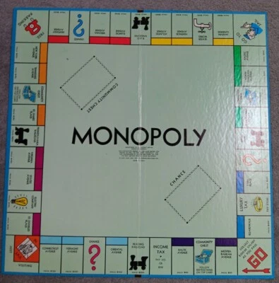 Винтажная сменная игровая доска Parker Brothers Monopoly - Изображение 1 из 2