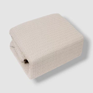 Lintex Linens Ivory Marquis 100% Cotton Blanket King Size - Picture 1 of 5