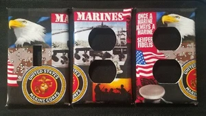 MARINES UNITED STATES MARINES U.S. MARINES LIGHT & OUTLET COVERS, VERY HEROIC! - Picture 1 of 2