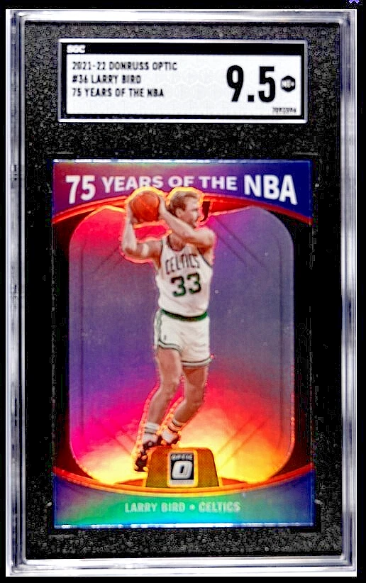 2021-22 Donruss Optic #36 Larry Bird 75 Years of the NBA SGC 9.5 - Image 1 of 2