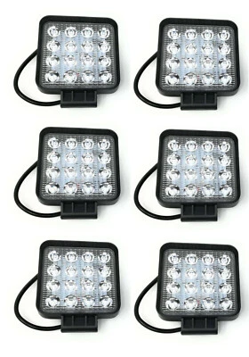 6X 48W LED LUCE FARO 12V 24V LAMPADA DA LAVORO FARETTO AUTO BARCA CAMION KLW SUV - Immagine 1 di 2