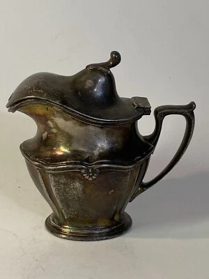 Old REED & BARTON 7 oz. Silver Soldered Creamer / Syrup / Sauce Pitcher Heavy - Image 1 of 4