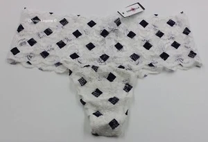 Tanga de encaje elástica Cosabella Nevep0343b ""Nunca digas nunca"" blanca/azul Italia nueva con etiquetas - Imagen 1 de 6
