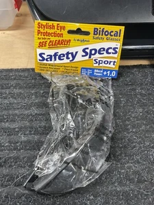 Schwarze BIFOKALSCHUTZBRILLE - 1,00 DIOPTRIEN LESEN - von Wizard. Sport Design - Bild 1 von 3