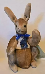 Artist Made Bunny Rabbit, OOAK Teddy Bear Jointed Arms W/ Tags Classic Creations - Picture 1 of 12