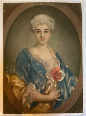 Pastel original - Retrato de una dama aristocrática - siglo XIX Foto 1 de 4