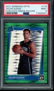 2021-22 Panini Donruss Optic #179 Jalen Suggs Fanatics Green Pulsar Prizm PSA 9 - Picture 1 of 2