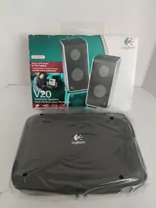 Logitech V20 USB Laptop or Notebook Travel Speakers with Case - New, Open Box - Picture 1 of 6