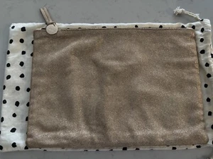 Clare V Pouch Purse/ Bag Gold Leather - Picture 1 of 5