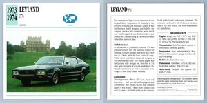 Leyland - P76 - 1973-74 Luxury - Classic Cars Collectors Club Card - Picture 1 of 1