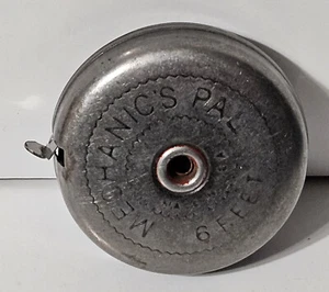 Vintage Mechaniker Pal Metall Druckknopf einziehbares Band - 6 Fuß - Bild 1 von 3
