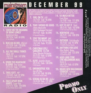 Promo Only: Mainstream Radio December 1999 (U.S. 20 Track CD) - Imagen 1 de 4
