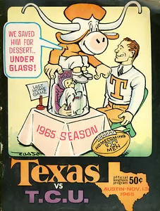 1965 Texas Longhorns v TCU Program Chase - Picture 1 of 1