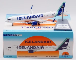 INFLIGHT 1:200 Icelandair Airbus A321-200 Diecast Aircraft Jet Model TF-IAB - Picture 1 of 14
