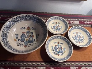 Fruteros y flores de granito antiguos Johnson Brothers 4 piezas + tazón para servir - Imagen 1 de 12