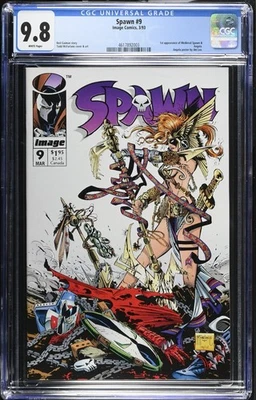 SPAWN #9 CGC 9.8 WP 1st ANGELA Modern Age IMAGE COMICS 1993 Todd McFarlane - Image 1 of 2