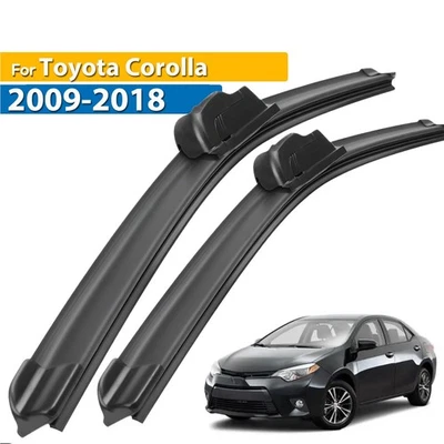 2Pcs Front Windshield Flat Wiper Blades Set For Toyota Corolla 2009-2018 26"+16" - Image 1 of 4