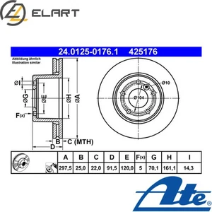 2x BRAKE DISC 24.0125-0176.1 FOR LAND ROVER DISCOVERYII 15/10/16P 2.5L 5cyl 3.9L - Picture 1 of 9