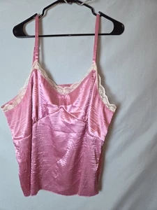 Vintage Envision Avenue Gr. 3X 22-24 rosa Dessous Camisole Spitzenbesatz Top Bluse - Bild 1 von 10