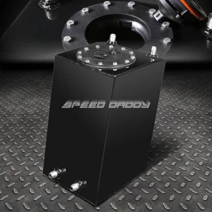 3 GALLON/11.35 LITER BLACK COATED ALUMINUM RACING DRIFT FUEL CELL GAS TANK+CAP - Bild 1 von 3