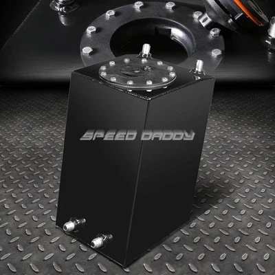 TANQUE DE GASOLINA PILA DE COMBUSTIBLE CARRERAS DERIVA ALUMINIO RECUBIERTO NEGRO 3 GALONES/11,35 LITROS + TAPA Foto 1 de 3