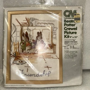 Vintage Beatrix Potter Crewel Picture Kit "Friendship" 7805 Erica Wilson Rabbit - Picture 1 of 11