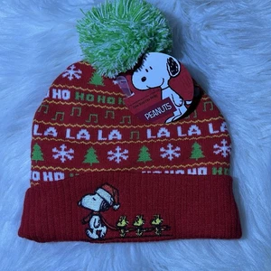 Sombrero Tejido Navidad Peanuts Snoopy and Woodstock Unisex Talla Única ¡NUEVO!! - Imagen 1 de 6