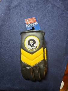 Guantes de esquí de vinilo vintage Pittsburgh Steelers nuevos con etiqueta guantes de la NFL niños talla M - Imagen 1 de 10