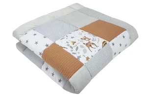 Medi Partners Krabbeldecke für Baby - 100x100cm (Reh) 100% Baumwolle Laufgitter - Bild 1 von 6
