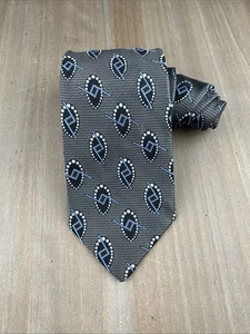 ROBERT TALBOTT Best of Class Silk Tie Designer Geometric Gray/Black W3.75xL59 - Picture 1 of 5