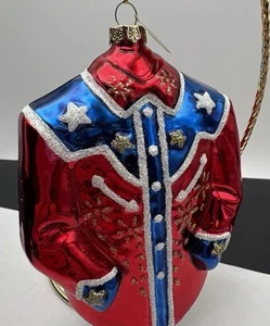 Kurt Adler Vintage Cowboy Hemd Weihnachtsschmuck NEU mundgeblasen - Bild 1 von 9