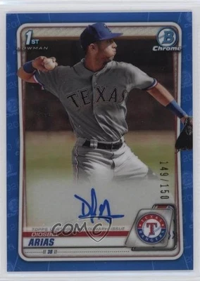 2020 Bowman Chrome Prospects Blue Refractor 149/150 Diosbel Arias #CPA-DA Auto - Image 1 of 3