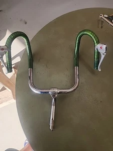 1968 SCHWINN STINGRAY FASTBACK RAMS HORN 5 VELOCITÀ MANUBRIO CROMATO LEVE D'OCA - Foto 1 di 24