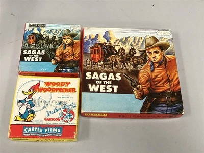 1960s SAGAS OF THE WEST & WOODY WOODPECKER 8 MM FILM SETS  - Image 1 of 3