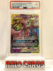 PSA 9 2019 POKEMON SUN & MOON UNIFIED MINDS #71 MEWTWO & MEW GX LM1 - Picture 1 of 2