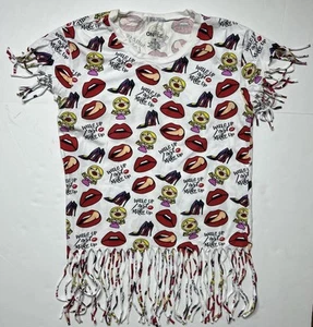 Camicia marca On Fire LIPS tema logo multicolore donna taglia XL - Foto 1 di 9