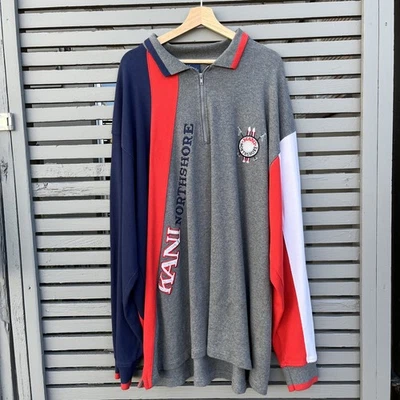 De colección Años 90 Karl Kani Northshore Multicolor 1/4 Cremallera Manga Larga Rugby XXL Foto 1 de 4